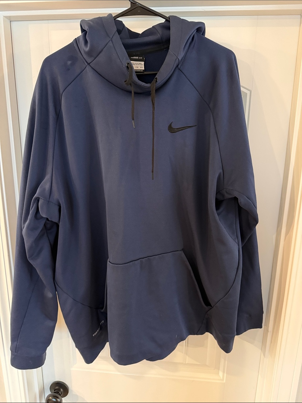 Nike Navy thermal fit Blue Hoodie with Black Swoosh